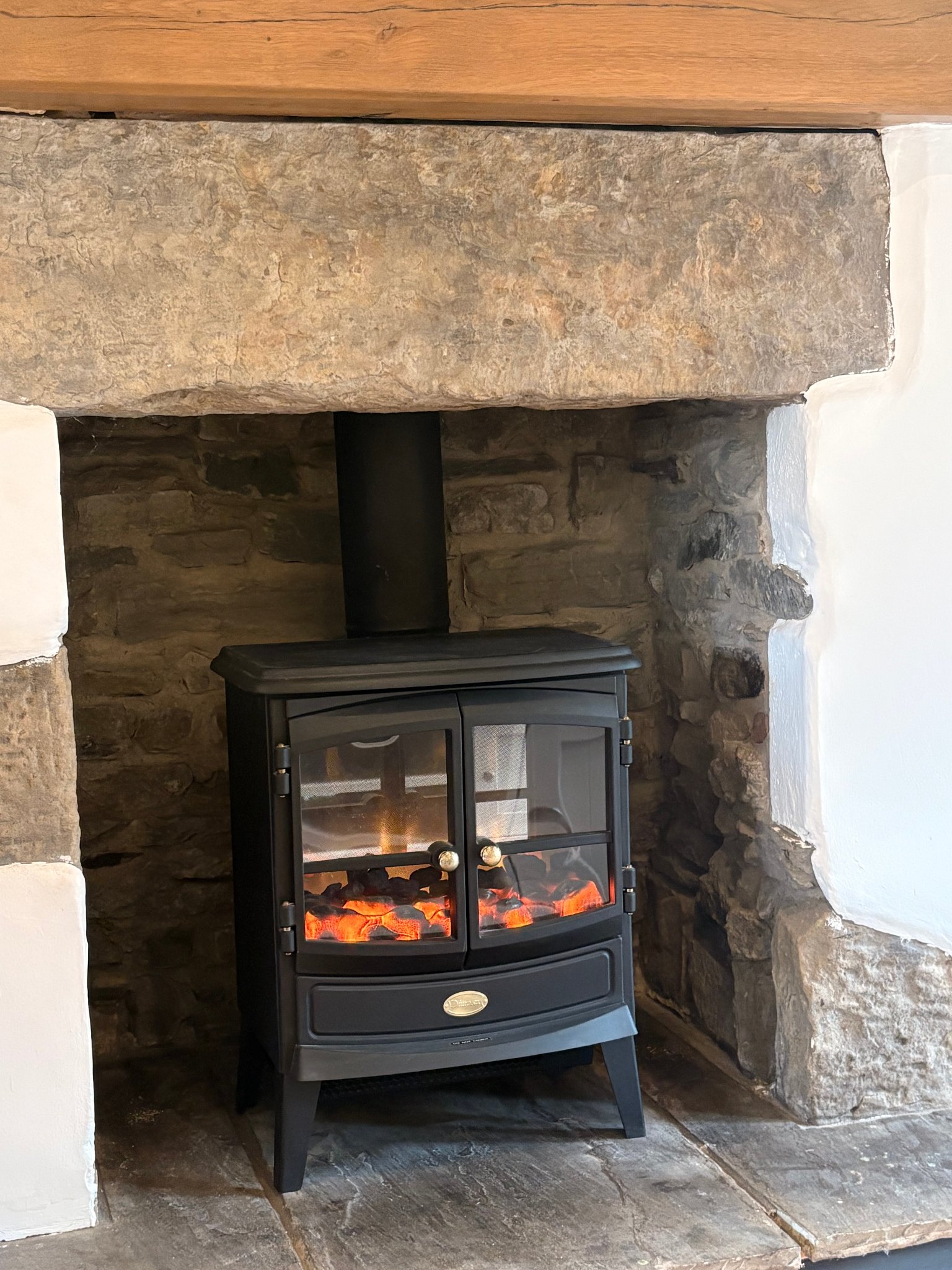 Wood-burning stove detail